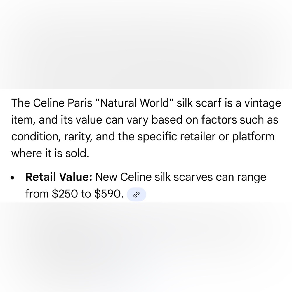 Vintage CELINE PARIS Natural World 1993 Luxury Silk Scarf Square 34”x34’’ - Picture 4 of 7